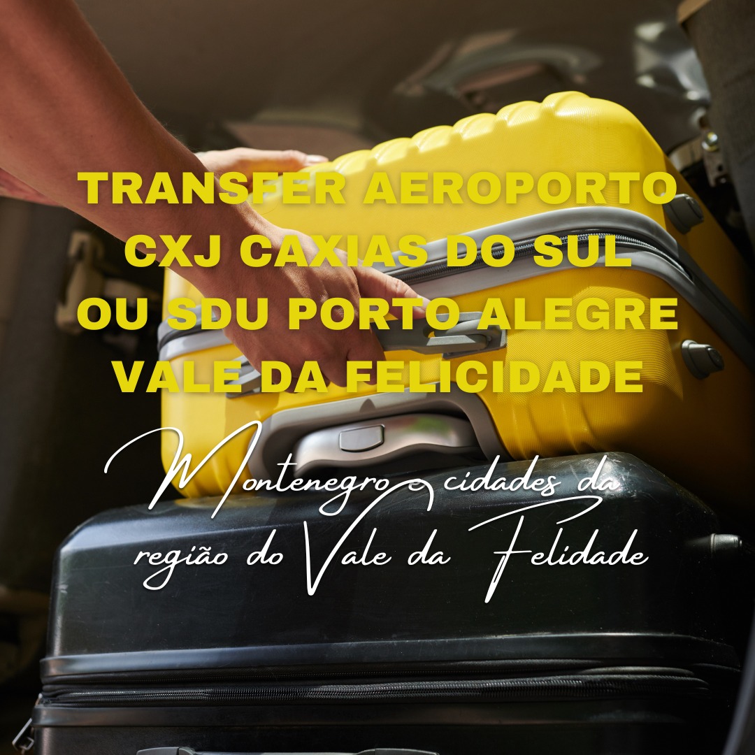 Transfer Aeroporto CXJ Caxias do Sul POA Porto Alegre Vale da Felicidade