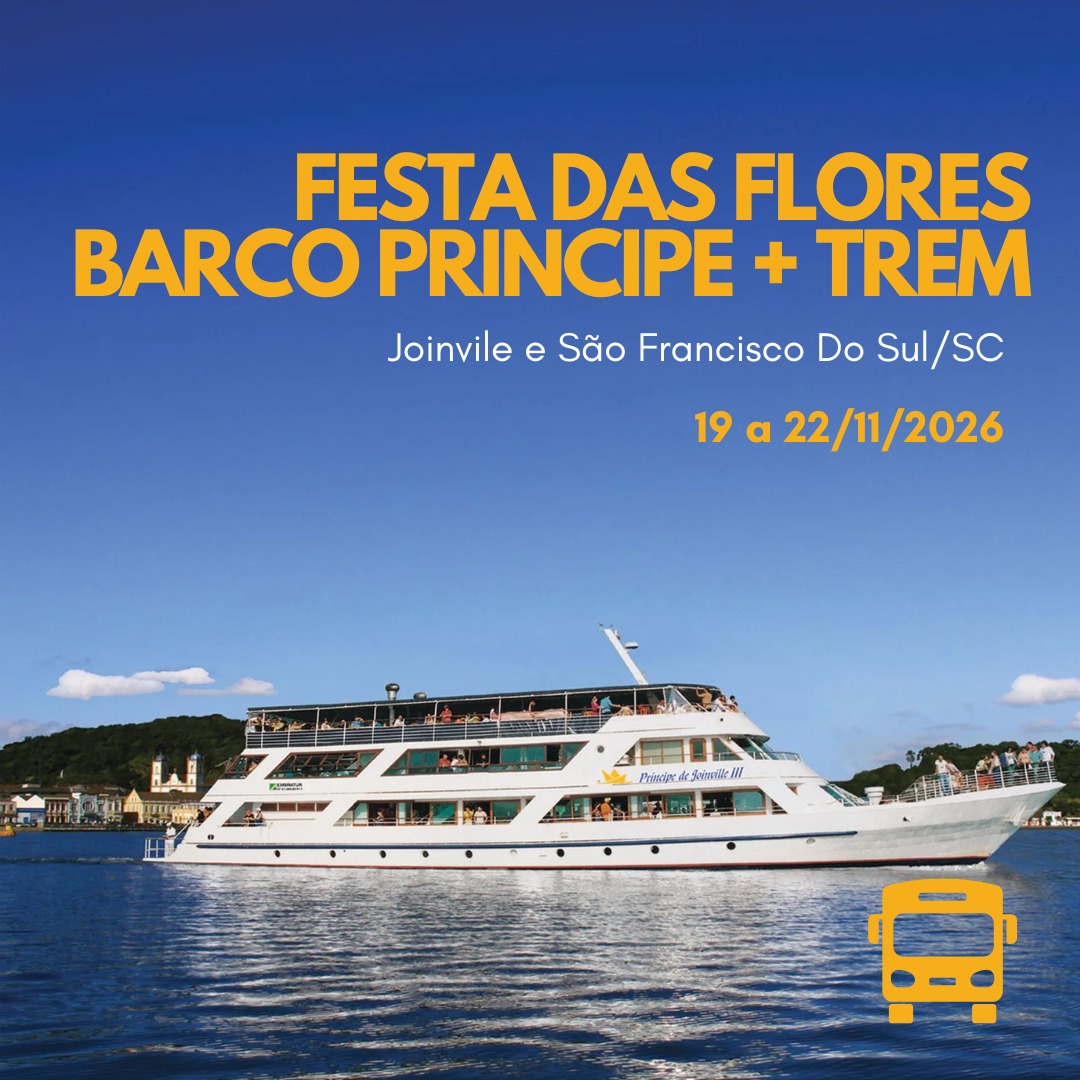 Festa das Flores de Joinville, Barco Príncipe e Trem Serra do Mar Catarinense